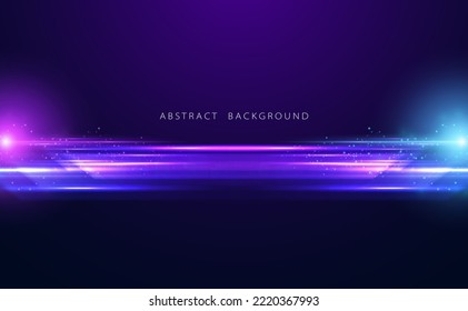 Abstract background technology motion speed light blue purple high speed light effect motion high speed movement Futuristic on hi-tech blue purple background.