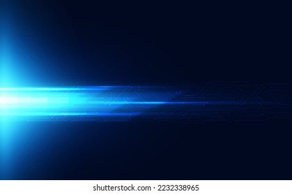 Resumen de tecnología de fondo velocidad de movimiento azul claro efecto de luz de alta velocidad movimiento de alta velocidad Futuritic sobre fondo azul de alta tecnología.