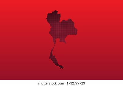 abstract background technology of red Thailand map