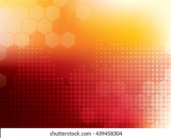 abstract background technology red and yellow in vector illustration