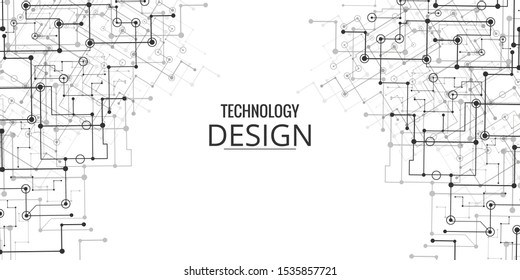 Abstract background technology and science graphic design. Connecting dots and lines.Internet connection.Vector illustration