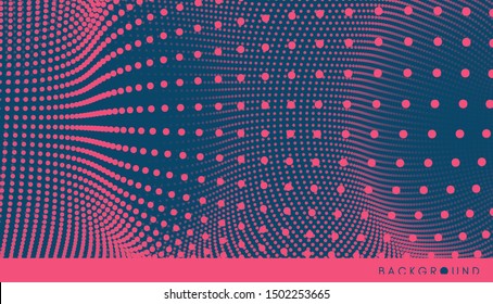 Abstract background. Technology style. 3d network design with particles. Vector illustration. Cover design template. Can be used for advertising, marketing, presentation.