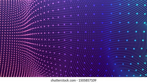 Abstract background. Technology style. 3d network design with particles. Vector illustration. Cover design template. Can be used for advertising, marketing, presentation.