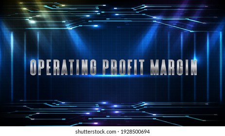 abstract background of techonology line connection innovation stock market with operating profit margin text