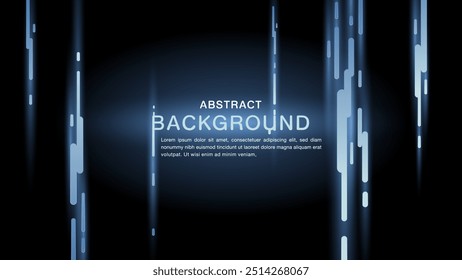 Abstract background, Teleportation laser light effect on black background. with blue color. vector illustration