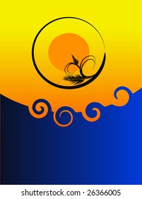 abstract background with template