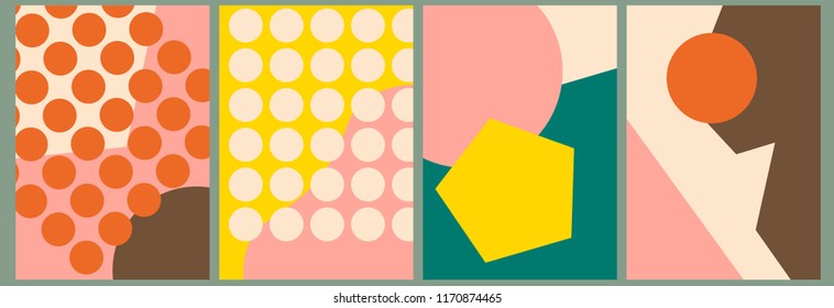 Abstract background, template, artistic covers design, colorful texture. Trendy pattern, graphic poster, geometric brochure, card. Vector illustration.