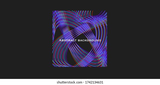Antecedentes abstractos. Plantilla para banner, portada, página de aterrizaje, folleto, presentación. Banner horizontal. Patrón lineal. Swirl. Título.