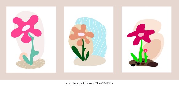 Abstract background template for banners. Modern trendy floral abstract design. Colourful collection set. Book cover, poster flier book mark uses. 
