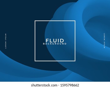 Abstract background template with blue fluid shape for your banner