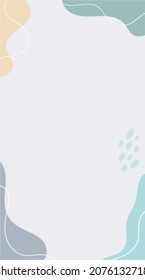 Abstract background template. Boho background with abstract stains and pastel colors. Social media stories and Main Feed cover