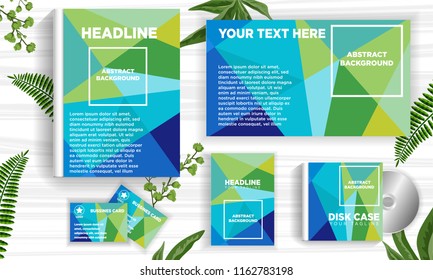 abstract background template for book cover, flyer, business card, disc cover, geometric design element vector illustration download file in eps10
