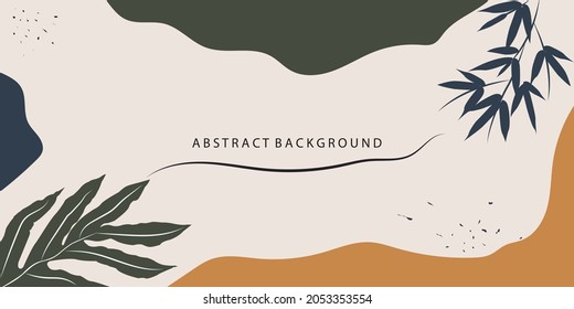 abstract background template botanical art and modern