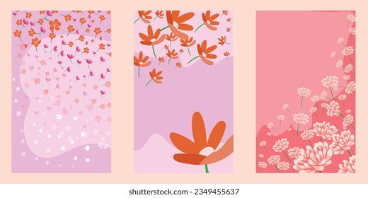 Abstract background template collection. Design templates for name card, social media stories, wallpaper designs for invitations