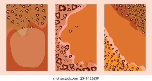 Abstract background template collection. Design templates for name card, social media stories, wallpaper designs for invitations