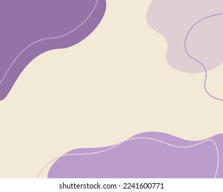 Plantilla de fondo abstracta. Collage contemporáneo con formas orgánicas y línea en colores pastel. para impresiones enmarcadas en la pared, impresiones de lona, afiche, decoración doméstica, cubierta, papel pintado. Ilustración vectorial