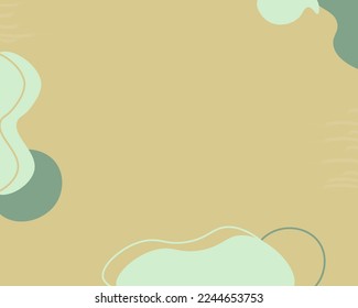 Abstract background template. Contemporary collage with organic shapes and line in pastel colors. for wall framed prints, canvas prints, poster, home decor, cover, wallpaper. Vector Illustration