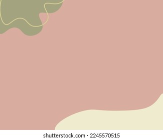 Abstract background template. Contemporary collage with organic shapes and line in pastel colors. for wall framed prints, canvas prints, poster, home decor, cover, wallpaper. Vector Illustration