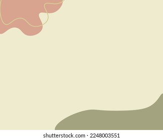 Abstrakte Hintergrundvorlage. Zeitgenössische Collage mit organischen Formen und Linie in Pastellfarben. für Drucke mit Wandrahmen, Leinwand, Plakat, Innendekor, Deckel, Tapete. Vektorgrafik