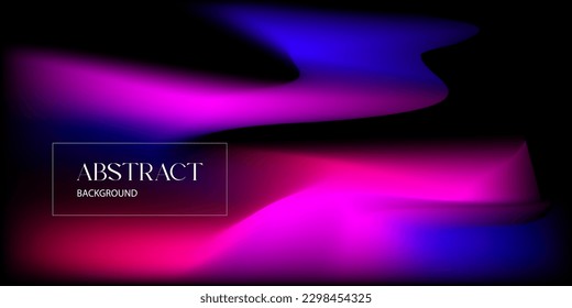 Abstract background template dark design neon blue and pink gradient color on black