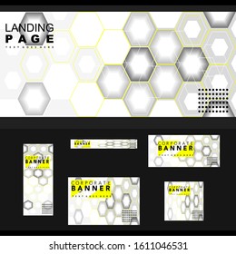 abstract background template decorative with line and polygon concept on white background color. vector