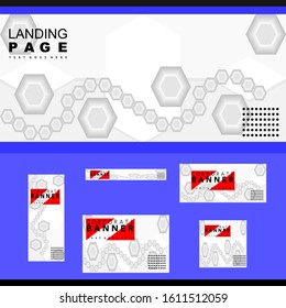 abstract background template decorative with line and polygon concept on white background color. vector