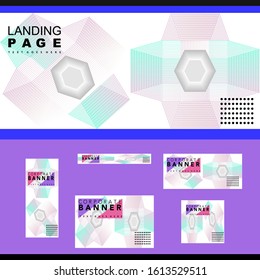abstract background template decorative with line and polygon concept on white background color. vector