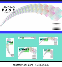 abstract background template decorative with line and polygon concept on white background color. vector