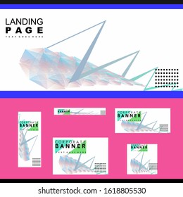 abstract background template decorative with line and polygon concept on white background color. vector