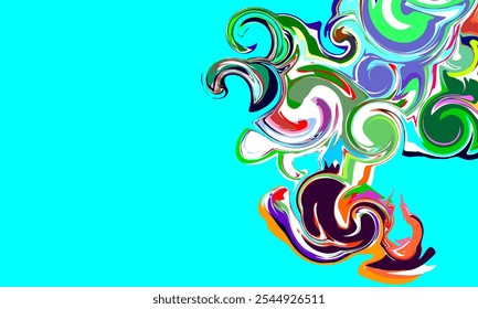 ESTILO DE DESIGN DE MODELO DE PLANO DE FUNDO ABSTRATO. ILUSTRAÇÃO VETORIAL, MARMOREAMENTO VIBRANTE. FUNDO COLORIDO. ABSTRAÇÃO DE TINTA PSICODÉLICA. CONCEITO DE PADRÃO DE MÁRMORE