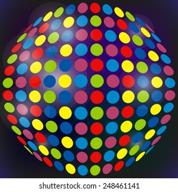 abstract background template with disco ball