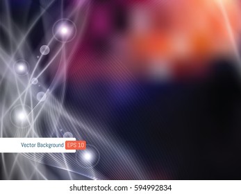 Abstract background template festive defocused rays lights in vector