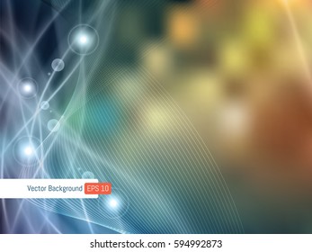 Abstract background template festive defocused rays lights in vector