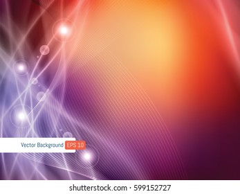 Abstract background template festive defocused rays lights in vector