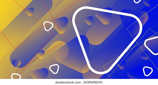 abstract background template flat yellow and blue