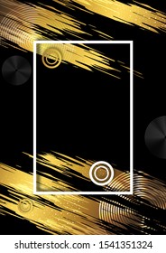 Abstract background template. Frame with bright brush strokes. Graphic design templates for banners, flyers, posters. Corporate design. Vector illustration