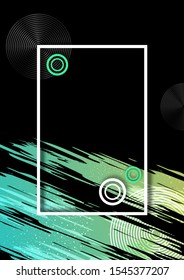 Abstract background template. Frame with bright brush strokes. Graphic design templates for banners, flyers, posters. Corporate design. Vector illustration