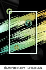 Abstract background template. Frame with bright brush strokes. Graphic design templates for banners, flyers, posters. Corporate design. Vector illustration