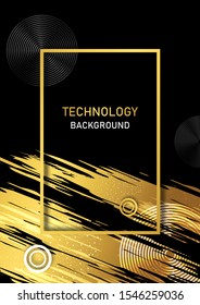 Abstract background template. Frame with bright brush strokes. Graphic design templates for banners, flyers, posters. Corporate design. Vector illustration