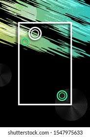 Abstract background template. Frame with bright brush strokes. Graphic design templates for banners, flyers, posters. Corporate design. Vector illustration