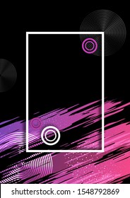 Abstract background template. Frame with bright brush strokes. Graphic design templates for banners, flyers, posters. Corporate design. Vector illustration