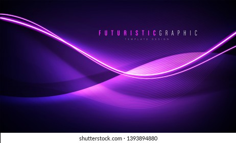 An abstract background template in futuristic style.  It is suitable for being as a template, landing page in science, business or technology related theme.
