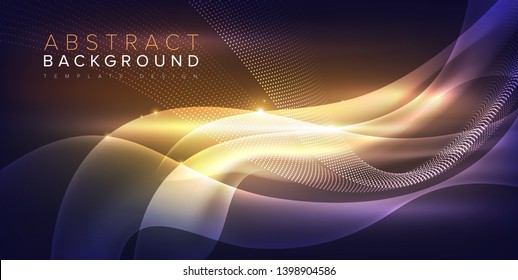 An abstract background template in futuristic style.  It is suitable for being as a template, landing page in science, business or technology related theme.
