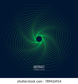 Abstract background template with geometric elements. Background vector wave lines.