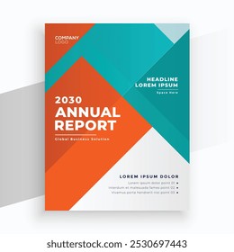 Abstract background template with geometric shapes. Cover layout for business presentation. Cover for book, catalog, brochure, business annual report, magazine. Poster, banner and newsletter.
