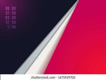 Abstract background template geometric triangle blue and red diagonal overlap with shadow. You can use for artwork design, cover brochure, poster, banner web, print ad, etc. Vector illustration