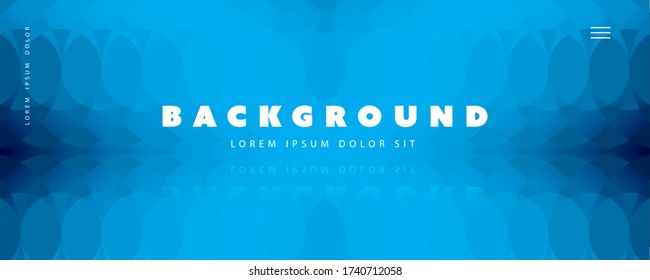 Abstract Background Template, Gradient Texture, Poster, Header, Banner or Landing Page Base Design with Blue Three Dimensional Pattern - Vector Illustration
