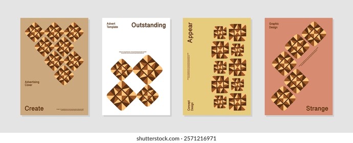 Abstract background  template layout design.  This is a  business  creative template creative vector illustration. brown cream white. Design for cover, brochure, poster, banner, handbill, marketing