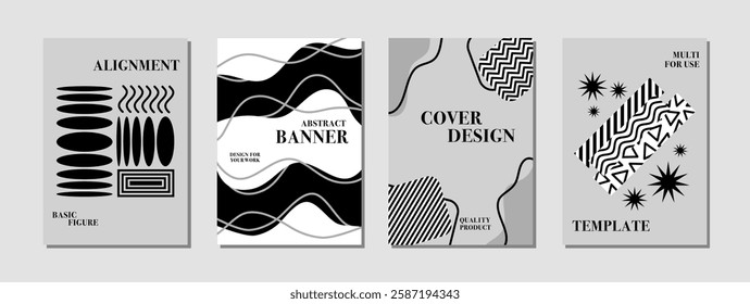 Abstract background  template layout design.  This is a  business  creative template creative vector illustration. black gray white.  Design for cover, brochure, poster, banner, handbill, marketing