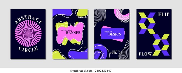 Abstract background  template layout design. This is a  y2k template design creative vector illustration. Design for book cover,brochure,poster,banner,handbill,flyer,marketing,presentation,brand